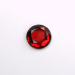 Glass Flat Back Rose Cut Fancy Foiled Stone - Round 13MM RUBY