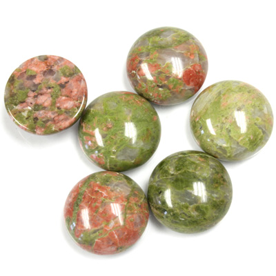 Gemstone Cabochon - Round 13MM EPIDOTE