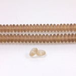 Czech Pressed Glass Bead - Smooth Rondelle 6MM MATTE SMOKE TOPAZ