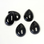 Gemstone Cabochon - Pear 14x10MM BLACK ONYX