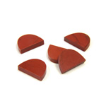 Gemstone Flat Back Flat Top Straight Side Stone - Half Oval 10x7MM RED JASPER