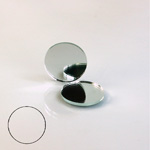 Glass Flat Back Foiled Mirror - Round 18MM CRYSTAL