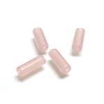 Plastic  Bead - Mixed Color Smooth Tube 13x5 ROSE QUARTZ