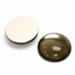 Glass Medium Dome Foiled Cabochon - Round 20MM BLACK DIAMOND