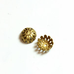 Brass Filigree Bead Cap 08MM RAW Unplated