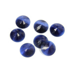 Fiber-Optic Flat Back Cabochon - Rauten Rose Round 09MM CAT'S EYE BLUE