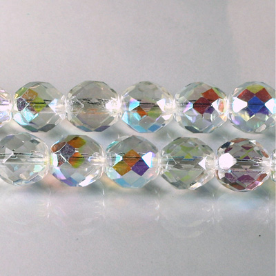 Czech Glass Fire Polish Bead - Round 10MM CRYSTAL AB