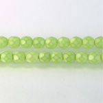 Czech Glass Fire Polish Bead - Round 06MM MATTE LT OLIVE 43452