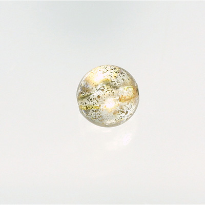 Plastic Bead - Smooth Round 16MM GOLD DUST on CRYSTAL
