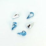 Plastic Point Back Foiled Stone - Pear 10x6MM LT SAPPHIRE