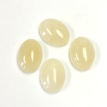 Gemstone Flat Back Cabochon - Oval 14x10MM QUARTZ DYED #05 BEIGE