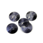 Fiber-Optic Flat Back Cabochon - Rauten Rose Round 11MM CAT'S EYE GREY