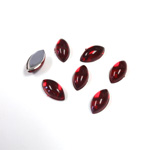 Plastic Flat Back Foiled Cabochon - Navette 10x5MM RUBY