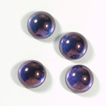 Glass Medium Dome Coated Cabochon - Round 13MM LUSTER PURPLE