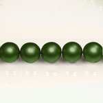 Czech Glass Pearl Bead - Round 10MM MATTE HUNTER GREEN 75958
