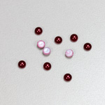 Glass Medium Dome Cabochon Pearl Spray Finish - Round 04MM GARNET