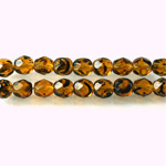 Czech Glass Fire Polish Bead - Round 06MM TORTOISE