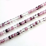 Czech Pressed Glass Bead - Smooth Round 04MM PORPHYR AMETHYST