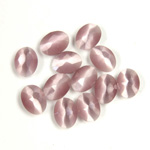 Fiber-Optic Flat Back Cabochon - Rauten Rose Oval 08x6MM CAT'S EYE LT PURPLE