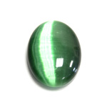 Fiber-Optic Cabochon - Oval 30x22MM CAT'S EYE GREEN