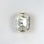 Glass Point Back Tin Table Cut (TTC) Stone - Cushioned Octagon 12x10MM CRYSTAL