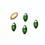 Glass Medium Dome Foiled Cabochon - Navette 10x5MM TURMALINE