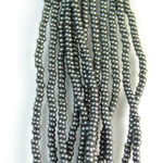 Preciosa Czech Glass Seed Bead - Round 11/0 TERRA COATED JET PEARL 28986