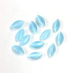 Fiber-Optic Cabochon - Navette 08x4MM CAT'S EYE AQUA