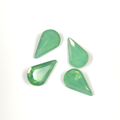 Cut Crystal Point Back Fancy Stone Foiled - Pear 13x7.8MM OPAL GREEN