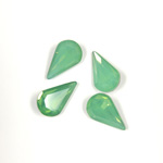 Cut Crystal Point Back Fancy Stone Foiled - Pear 13x7.8MM OPAL GREEN