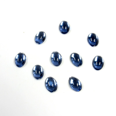 Plastic Flat Back Foiled Cabochon - Oval 06x4MM MONTANA