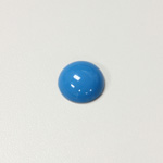 Plastic Flat Back Opaque Cabochon - Round 13MM BRIGHT BLUE