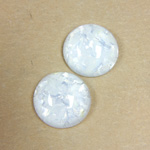 Glass Medium Dome Lampwork Cabochon - Round 18MM OPAL WHITE (05015)