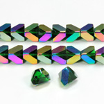 Cut Crystal Bead - V-Cut 08MM EMERALD IRIS