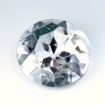 Plastic Point Back Foiled Stone - Round 27MM CRYSTAL
