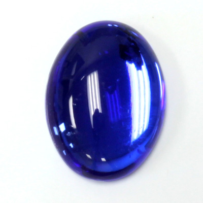 Plastic Flat Back Foiled Cabochon - Oval 40x30MM SAPPHIRE