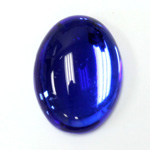 Plastic Flat Back Foiled Cabochon - Oval 40x30MM SAPPHIRE