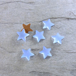 Glass Cabochon - Star 08MM MATTE LT SAPPHIRE Foiled