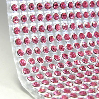 Hotfix Rhinestone Mesh Roll - 46x120cm 3MM ROSE SILVER