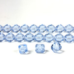 Czech Pressed Glass Bead - Smooth Bicone 06MM LT SAPPHIRE