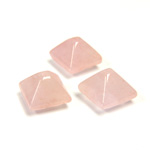 Gemstone Cabochon - Square Pyramid Top 10x10MM ROSE QUARTZ