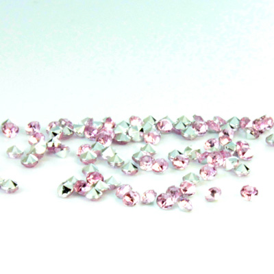Plastic Point Back Foiled Chaton - Round 1.5MM ROSE