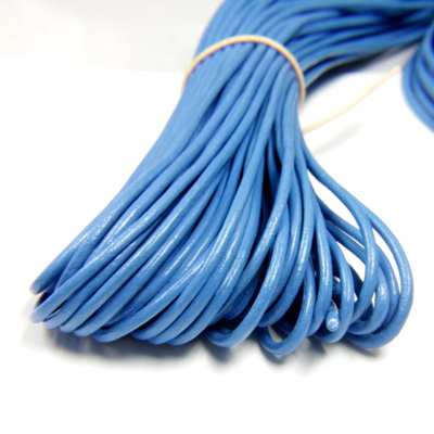 Leather Cord Round 2MM Regular Dyed SKYBLUE