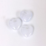 German Pressed Glass Pendant - Smooth Heart 10MM BLUE QUARTZ