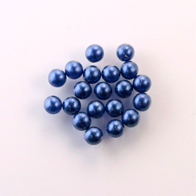 Czech Glass Pearl No-Hole Ball - 4MM NAVY 70467