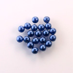 Czech Glass Pearl No-Hole Ball - 4MM NAVY 70467