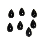 Gemstone Cabochon - Pear 10x6MM BLACK ONYX