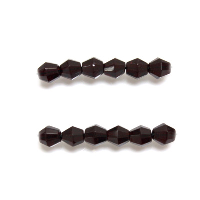 Czech Glass Fire Polished Bead - Bicone 05MM GARNET