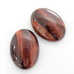 Gemstone Cabochon - Oval 25x18MM TIGEREYE RED