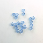 Czech Pressed Glass Large Hole Bead - Round 04MM LT SAPPHIRE